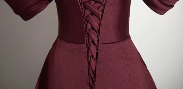 Vintage Burgunderrot Satin Ballkleider 2024 A Linie Off Shoulder Ärmellos Rückenfreies Lange Ball Festliche Kleider