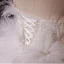 Fashion White Tassel Cascading Ruffles Wedding Dresses 2023 Ball Gown Strapless Pearl Sleeveless Backless Court Train Wedding