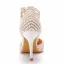 Charming Gold Rhinestone Tassel Pearl Wedding Shoes 2025 9 cm Stiletto Heels Pointed Toe Wedding High Heels