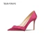 Elegant Beige Satin Prom Bow Pumps 2024 10 cm Stiletto Heels Pointed Toe High Heels