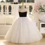 Chic / Beautiful Ivory Appliques Birthday Flower Girl Dresses 2025 Ball Gown Scoop Neck Sleeveless Backless Floor-Length / Long