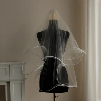 Vintage Retro Modest Simple White Tulle Wedding Veils 2026