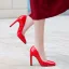 Modest / Simple Black Office OL Pumps 2023 10 cm Thick Heels Square Toe Pumps High Heels