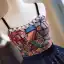 Vintage / Retro Navy Blue Embroidered Sequins Short Homecoming Graduation Dresses 2024 Ball Gown Spaghetti Straps Sleeveless Backless Formal Dresses