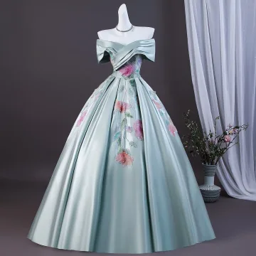 Eleganta Limegrön Beading Paljetter Appliqués Balklänningar 2026 Balklänning Av Axeln Korta Ärm Halterneck