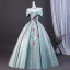 Élégant Vert Citron Perlage Paillettes Appliques Robe De Bal 2026 Robe Boule De l'épaule Manches Courtes Dos Nu