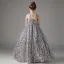 Sparkly Silver Beading Sequins Birthday Flower Girl Dresses 2024 Ball Gown Scoop Neck Sleeveless Backless Floor-Length / Long