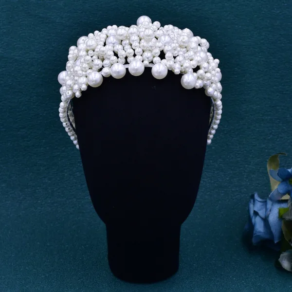 Élégant Blanche Perle Mariage Accessoire Cheveux Mariage 2024