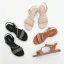 Bruin Comfortabel Strand Vlecht Platte Sandalen Dames 2022 Peep Toe Sandalen