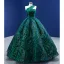 Vintage / Retro High-end Dark Green Sequins Prom Dresses 2022 Ball Gown One-Shoulder Sleeveless Backless Floor-Length / Long Prom Formal Dresses