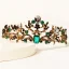 Uvanlig Grønn Krystall Rhinestone 2022 Bryllup Tiara Har Tilbehor Legering