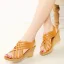 Chic / Beautiful White Summer Street Wear Womens Sandals 2023 7 cm Wedges Open / Peep Toe Womens Sandals