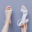 Minimalistisch Weiß Brautschuhe 2025 7 cm Stilettos Knöchelriemen Peeptoes Hochzeit Sandaletten Hochhackige