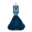High-end Ocean Blue Handmade  Beading Sequins Pierced Evening Dresses 2023 Trumpet / Mermaid Scoop Neck Long Sleeve Court Train Evening Party Formal Dresses