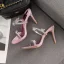 Sexy Silver Rhinestone Evening Party Womens Sandals 2022 9 cm Stiletto Heels Open / Peep Toe Sandals High Heels