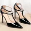 Chic / Beautiful Nude Street Wear Patent Leather Womens Sandals 2020 T-Strap 10 cm Stiletto Heels Pointed Toe Sandals