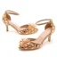 Charming White Rhinestone Crystal Wedding Shoes 2023 Ankle Strap 7 cm Stiletto Heels Pointed Toe Wedding High Heels