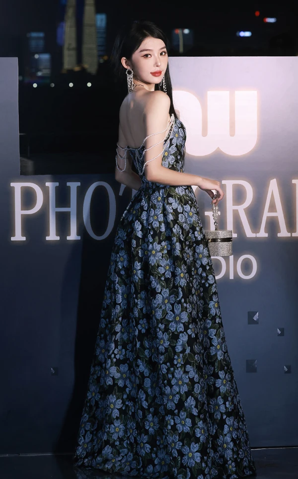 Sexy Black Printing Split Front Evening Dresses 2024 A-Line / Princess Strapless Sleeveless Backless Floor-Length / Long Evening Party Formal Dresses