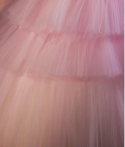 Charmant Rougissant Rose Volants en Cascade Volants Robe De Bal 2024 Robe Boule Bustier Sans Manches Dos Nu Train De Balayage Promo Robe De Ceremonie