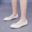 Chic / Beautiful White Pearl Flat Wedding Shoes 2025 Pointed Toe Wedding Heels