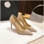 Fashion Nude Evening Party Suede Sequins Pumps 2023 Leather 8 cm Stiletto Heels Pointed Toe Pumps High Heels