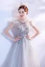 Chic / Beautiful Sky Blue Beading Pearl Rhinestone Prom Dresses 2023 A-Line / Princess Scoop Neck Bow Sleeveless Backless Floor-Length / Long Prom Formal Dresses