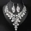Exaggerated Fuchsia Prom Necklaces 2023 Quinceañera Metal Earrings Necklace Accessories