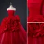 Klassisk Röd Blomma Bröllopsklänningar 2022 Balklänning Axelbandslös Ärmlös Halterneck Chapel Train Bröllop