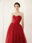Chic / Belle Rouge Robe De Bal 2024 Princesse De l'épaule Sans Manches Dos Nu Longue Promo Robe De Ceremonie