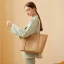 Fashion Women Khaki Bags Casual Leather Tote Bag Women's Bags Solid Color Holiday Handbag 2023