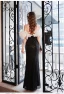 Charmant Noire Paillettes Robe De Soirée 2022 Trompette / Sirène Volants De l'épaule Manches Courtes Dos Nu Longue Robe De Ceremonie