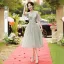 Chic / Beautiful Sage Green Lace Flower Bridesmaid Dresses 2022 A-Line / Princess Short Sleeve Backless Tea-length Bridesmaid Dresses