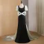 Chic / Belle Noire Robe De Bal 2024 Trompette / Sirène Encolure Carrée Gonflée Manches Courtes Dos Nu Noeud Longue Promo Robe De Ceremonie