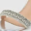 Seksowne Błyszczące Srebrny Rhinestone Cekiny Buty Ślubne 2023 8 cm Grubym Obcasie Z Paskiem Peep Toe Ślub Sandały Wysokie Obcasy
