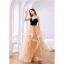Mode Sorte Glitter Gallakjoler 2022 Prinsesse Spaghetti Straps Pailletter Rhinestone Ærmeløs Halterneck Lange Cascading Flæser Kjoler
