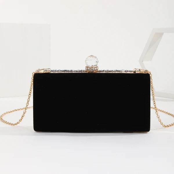 Vintage / Originale Noire Perle Faux Diamant Soirée Pochette 2023