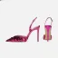 Sexy Purple Evening Party Sequins Womens Sandals 2024 10 cm Stiletto Heels Pointed Toe Sandals High Heels