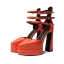 Unusual Green Cocktail Party 14 cm Thick Heels Womens Sandals 2022 Ankle Strap Pointed Toe Womens Shoes High Heels