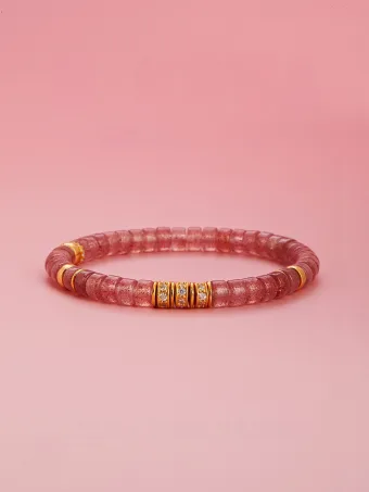 Lovely Red Handmade Natural Crystal Bracelet Accessories 2025