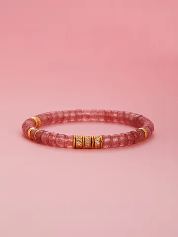 Härlig Röd Handgjort Naturlig Kristall Armband Tillbehör 2025