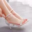 Sexy Weiß Strass Brautschuhe 2022 Knöchelriemen 7 cm Stilettos Spitzschuh Hochzeit Hochhackige