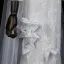 Haut de Gamme Blanche Noeud En Dentelle Fleur Perle Robe De Soirée 2026 Trompette / Sirène De l'épaule Manches Courtes Dos Nu Train De Balayage Soirée Robe De Ceremonie