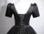 Vintage / Retro Black Glitter Prom Dresses 2025 Ball Gown Square Neckline Bow Short Sleeve Backless Floor-Length / Long Formal Dresses