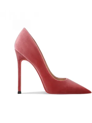 Chic Beautiful Blushing Pink Prom Suede Pumps 2026 Leather 10 Cm Stiletto Heels Pointed Toe Pumps High Heels