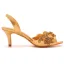 Charmant Gold Abend Strass Sandalen Damen 2023 6 cm Stilettos Peeptoes Sandaletten Hochhackige