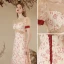 Mode Rouge Perle Noeud Paillettes Robe De Soirée 2023 Princesse Encolure Dégagée Gonflée Manches Courtes Dos Nu Longue Soirée Robe De Ceremonie