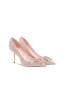 Glitzernden Rosa Strass Pailletten Brautschuhe 2024 8 cm Stilettos Spitzschuh Hochzeit Pumps Hochhackige