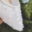Elegante Weiß Handgefertigt Leder Perle Pailletten Brautschuhe 2023 6 cm Stilettos Spitzschuh Hochzeit Pumps Hochhackige