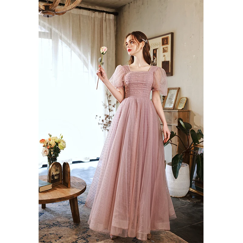 green emerald velvet dress Pink A Line Spaghetti Straps 3D Flowers Prom Dresses PL440 main image 0
