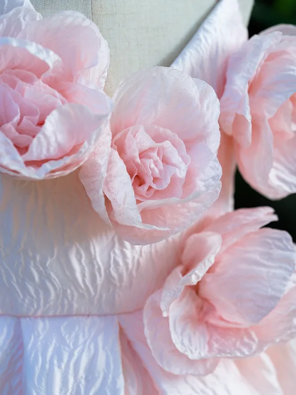 Chic / Beautiful Blushing Pink Appliques Birthday Flower Girl Dresses 2024 Spaghetti Straps Sleeveless Backless Short